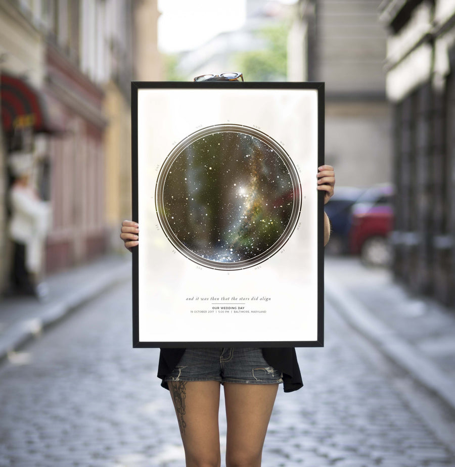 Compass Star Map Print