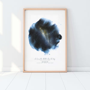 Indigo Star Map Print