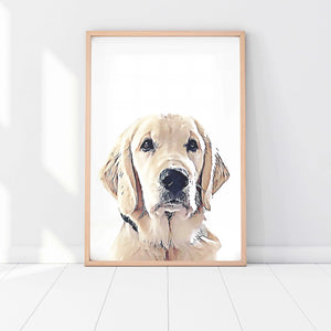 Custom Pet Portrait in Peekaboo Style