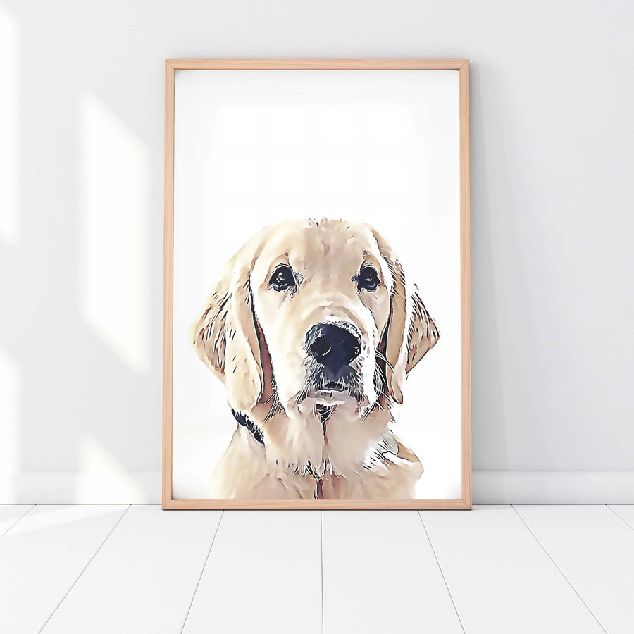 Custom Pet Portrait in Peekaboo Style